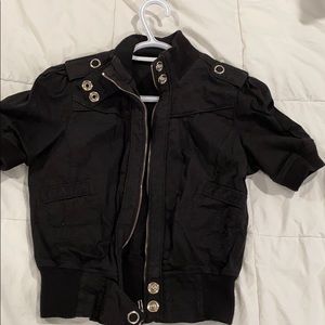Crop top zip up jacket